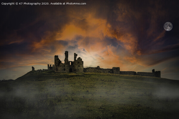 Majestic Dunstanborough Castle at Dawn Picture Board by K7 Photography
