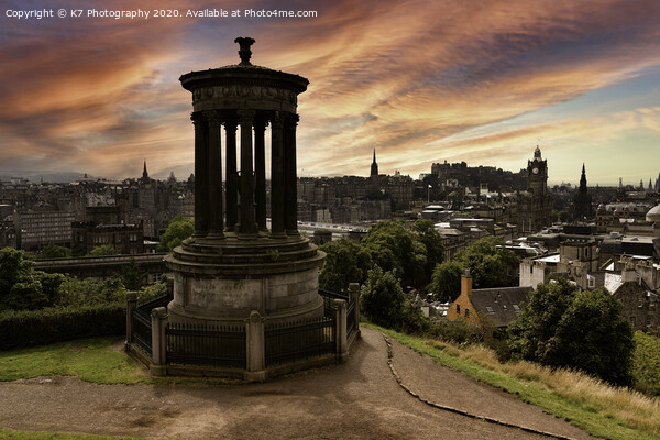 Edinburgh's Iconic Dugald Stewart Monument Picture Board by K7 Photography