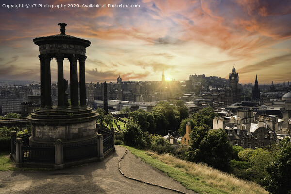 Edinburgh's Majestic Skyline Picture Board by K7 Photography
