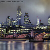 Buy canvas prints of Mystical Light Trails in Iconic London by K7 Photography