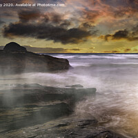 Buy canvas prints of  Gull Rock and Trebarwith Strand, North Cornwall by K7 Photography