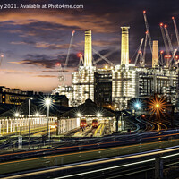 Buy canvas prints of Illuminating Battersea Power Station by K7 Photography
