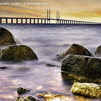 Buy canvas prints of Uniting Sweden and Denmark: The Oresund Bridge by K7 Photography