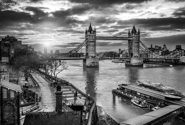 Tower Bridge in Monochrome Picture Board by K7 Photography