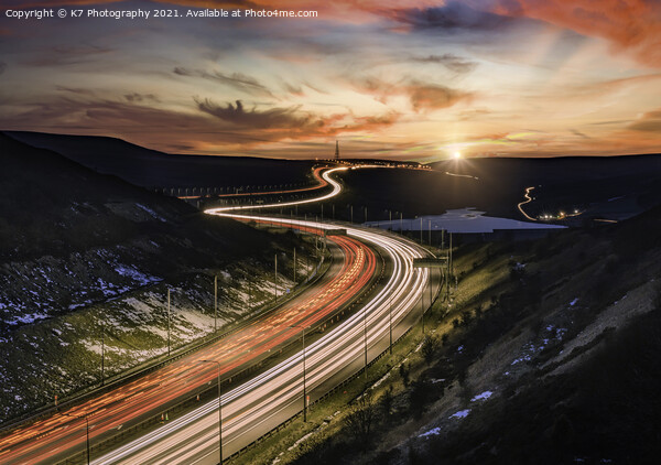 M62 - Motorway Over The Pennines Picture Board by K7 Photography