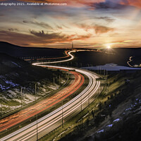 Buy canvas prints of M62 - Motorway Over The Pennines by K7 Photography