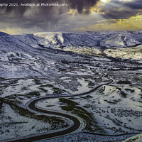 Buy canvas prints of Majestic Snowy Scene in the Peak District by K7 Photography