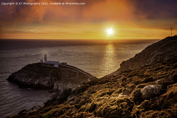 South Stack Lighthouse, on the Isle of Anglesey Picture Board by K7 Photography