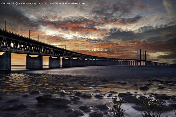 The Majestic Oresund Bridge Picture Board by K7 Photography