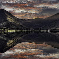 Buy canvas prints of Buttermere Evening Reflections by K7 Photography