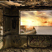 Buy canvas prints of Abandoned Warehouse Sunrise by K7 Photography