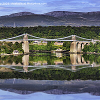 Buy canvas prints of Menai Bridge Panoramic by K7 Photography