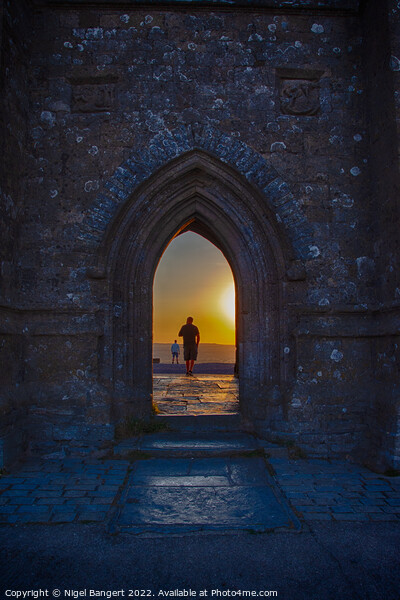 St Michael's Tower Sunrise Picture Board by Nigel Bangert