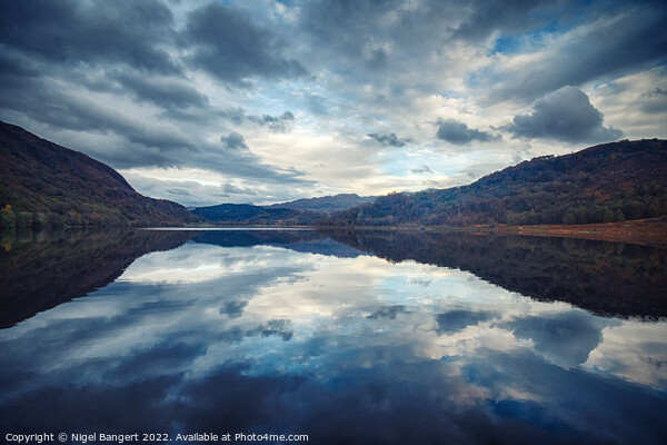 Llyn Dinas Lake Picture Board by Nigel Bangert