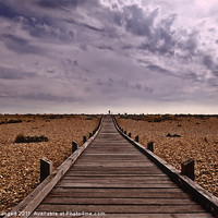Buy canvas prints of Wooden Walkway at Dungeness by Nigel Bangert