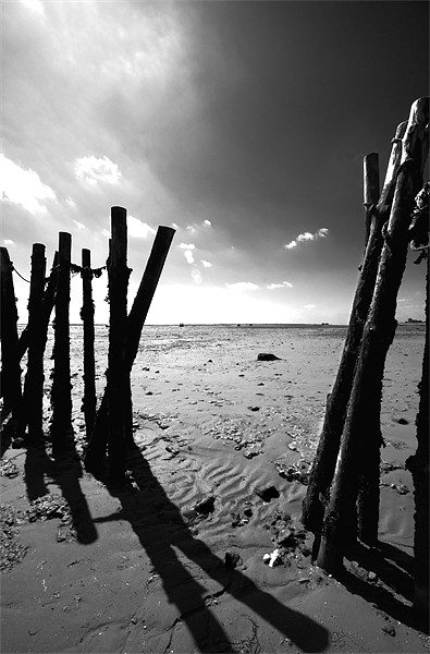 Mersea Island Beach Picture Board by Nigel Bangert
