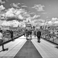Buy canvas prints of The Millennium Bridge  by Nigel Bangert