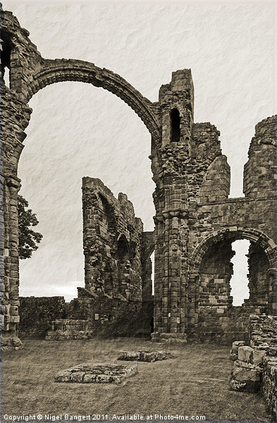 Holy Island Priory Picture Board by Nigel Bangert