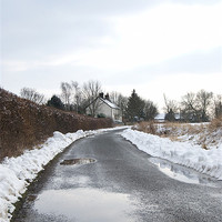 Buy canvas prints of Winter Country Lane by Nigel Bangert