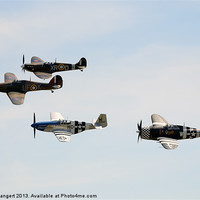Buy canvas prints of Eagle Squadron Tribute Formation by Nigel Bangert