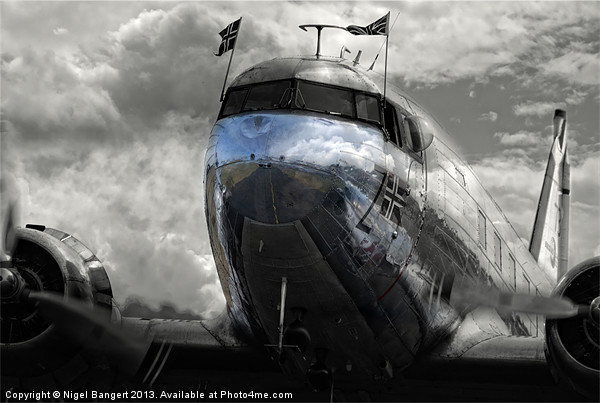 DC-3 Dakota Norway Picture Board by Nigel Bangert