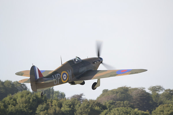 Hawker Hurricane Takeoff Picture Board by Nigel Bangert