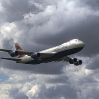 Buy canvas prints of Boeing 747-87UF by Nigel Bangert