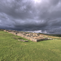 Buy canvas prints of Hadrians Wall at Housesteads by Nigel Bangert