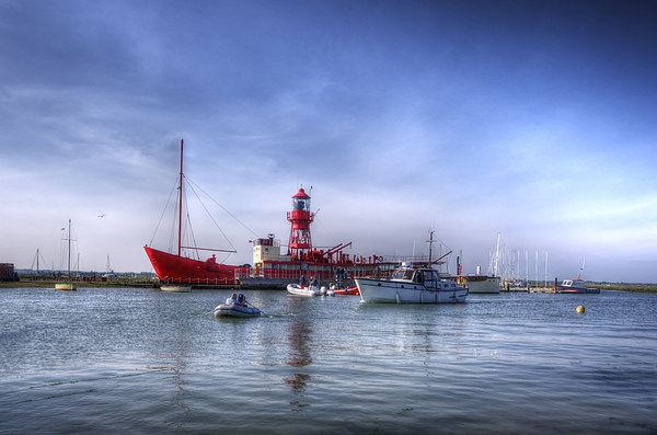 Tollesbury Lightship Trinity Picture Board by Nigel Bangert