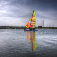 Buy canvas prints of Tollesbury Sailing Boat by Nigel Bangert