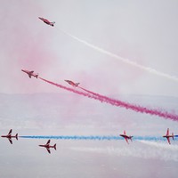 Buy canvas prints of  The Red Arrows by Nigel Bangert