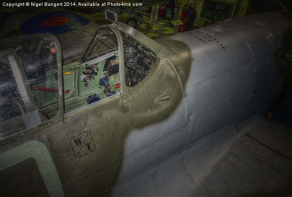  Supermarine Spitfire Cockpit Picture Board by Nigel Bangert