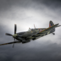 Buy canvas prints of  Supermarine Spitfire Mk IX by Nigel Bangert