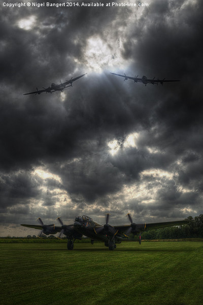   Three Lancasters Picture Board by Nigel Bangert
