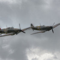 Buy canvas prints of  Mk1 Spitfire and Hurricane by Nigel Bangert