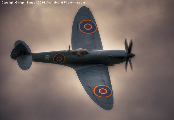  Reconnaissance Spitfire PL965R MkXI Picture Board by Nigel Bangert