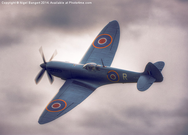  Reconnaissance Spitfire PL965R MkXI Picture Board by Nigel Bangert