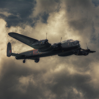Buy canvas prints of  BBMF Lancaster Bomber by Nigel Bangert