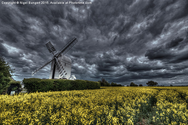  Aythorpe Roding Windmill Picture Board by Nigel Bangert