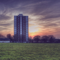 Buy canvas prints of  Moor Tower Sunset by Nigel Bangert