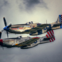 Buy canvas prints of  North American P-51 Mustangs by Nigel Bangert