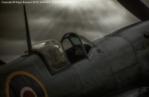  Reconnaissance Spitfire Cockpit Picture Board by Nigel Bangert