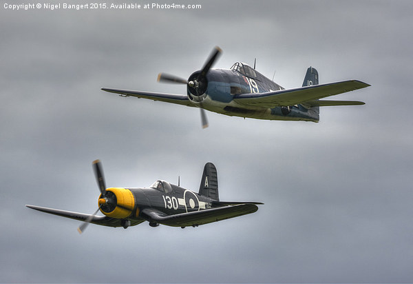  Corsair and Hellcat Picture Board by Nigel Bangert