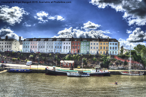  Bristol Dock Houses Picture Board by Nigel Bangert