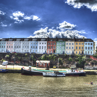 Buy canvas prints of  Bristol Dock Houses by Nigel Bangert