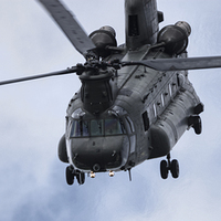 Buy canvas prints of  Chinook Helicopter by Nigel Bangert