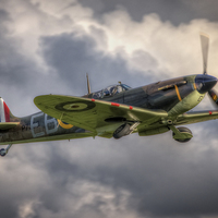 Buy canvas prints of  P7350 Spitfire Mk IIa Takeoff by Nigel Bangert