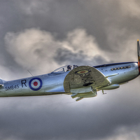 Buy canvas prints of  Supermarine Spitfire FR MkXVIIIe by Nigel Bangert