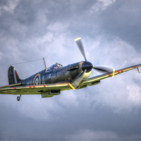 Buy canvas prints of  Supermarine Spitfire Mk Ia P7308 by Nigel Bangert