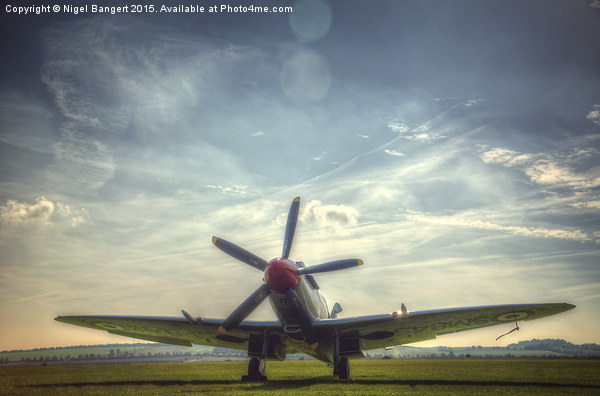  Supermarine Spitfire FR MkXVIIIe Flightline Picture Board by Nigel Bangert